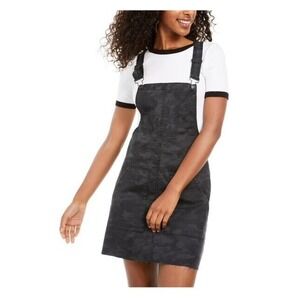 Vanilla Star Juniors' Printed Raw-Hem Camo Skirtall Black Size 1